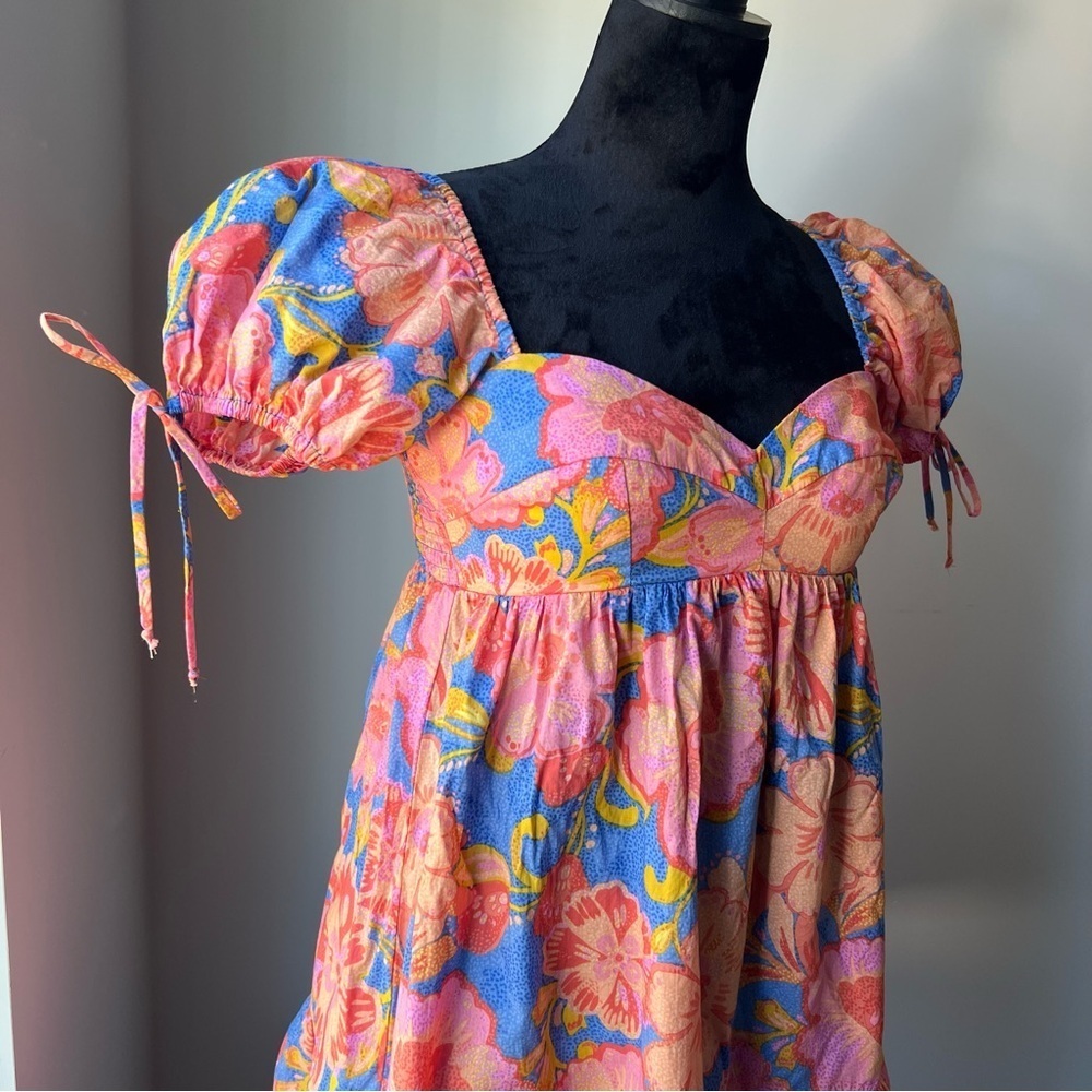 Olivaceous Pink and Blue Floral Dress - Picture 2 of 8